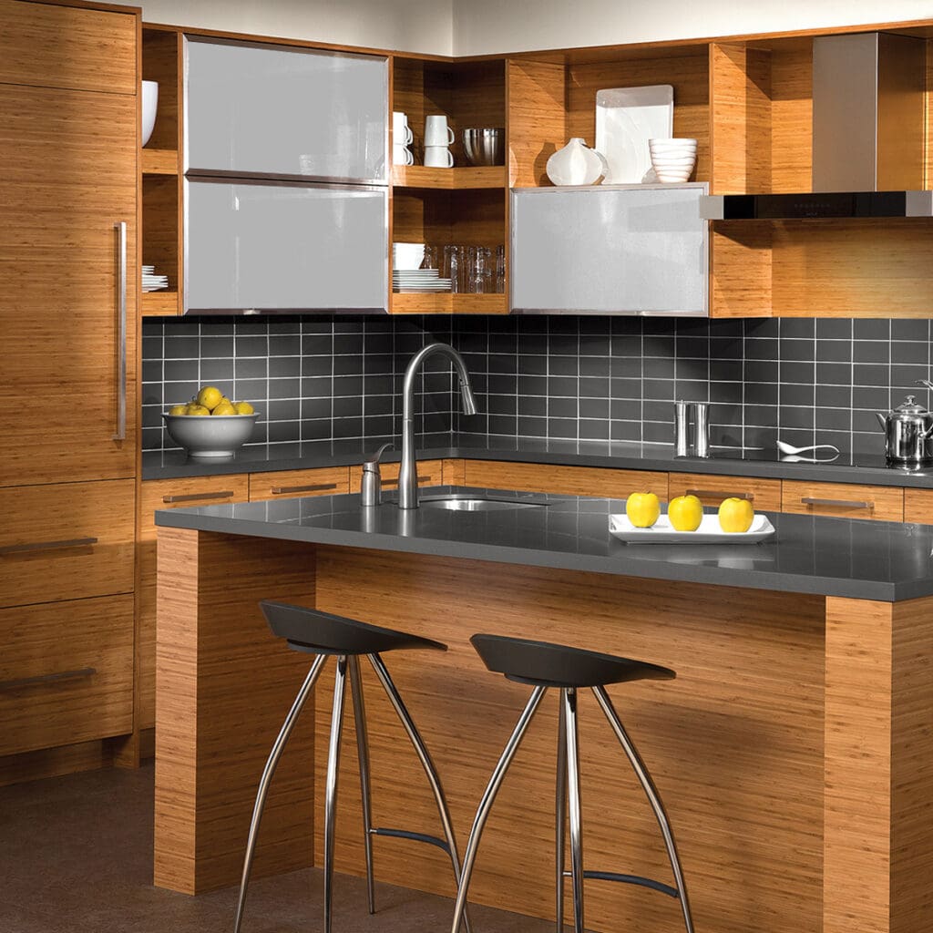 Dura Supreme Bamboo Veneer Grey Kitchen SQ