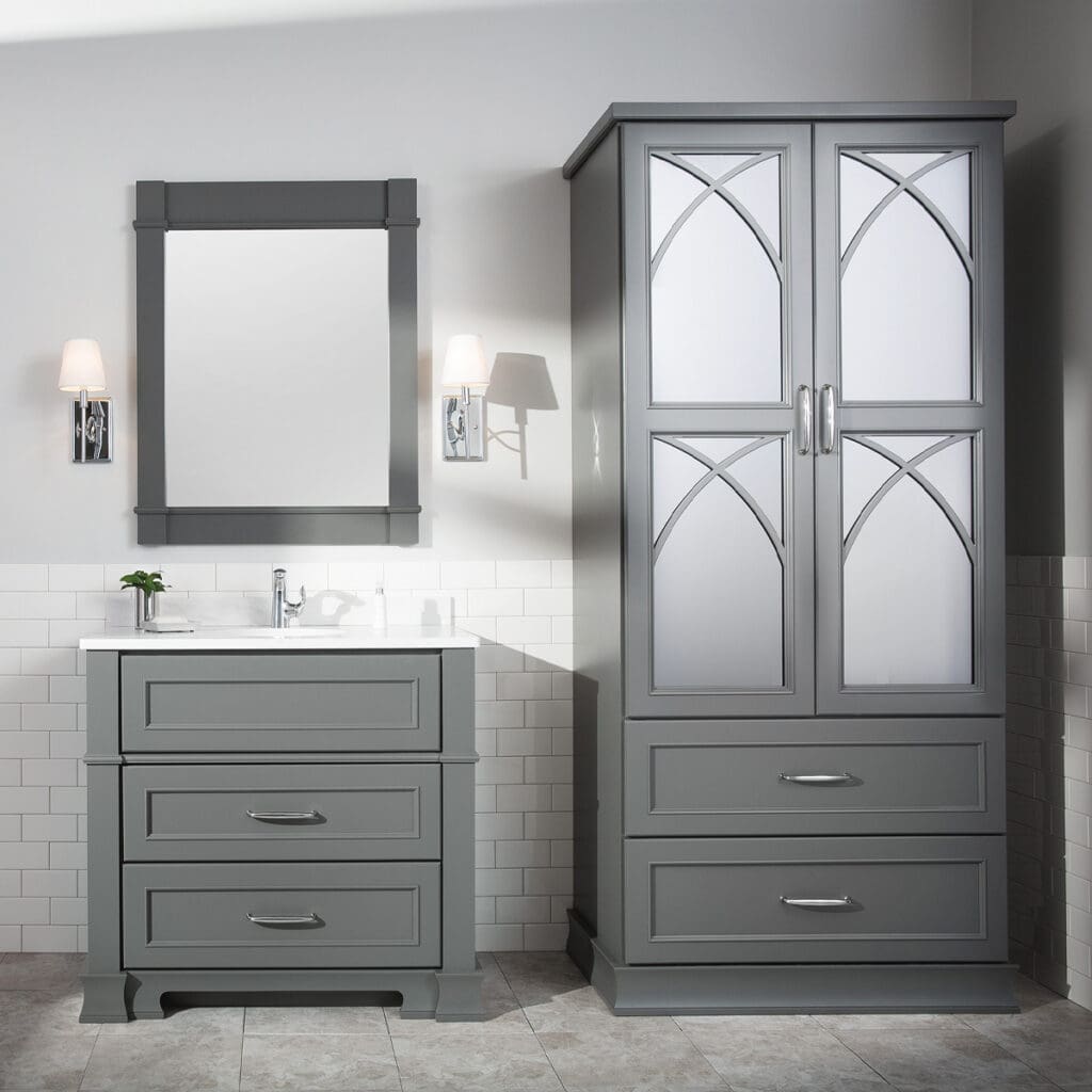 Dura Supreme Grey Bath Cabinets SQ