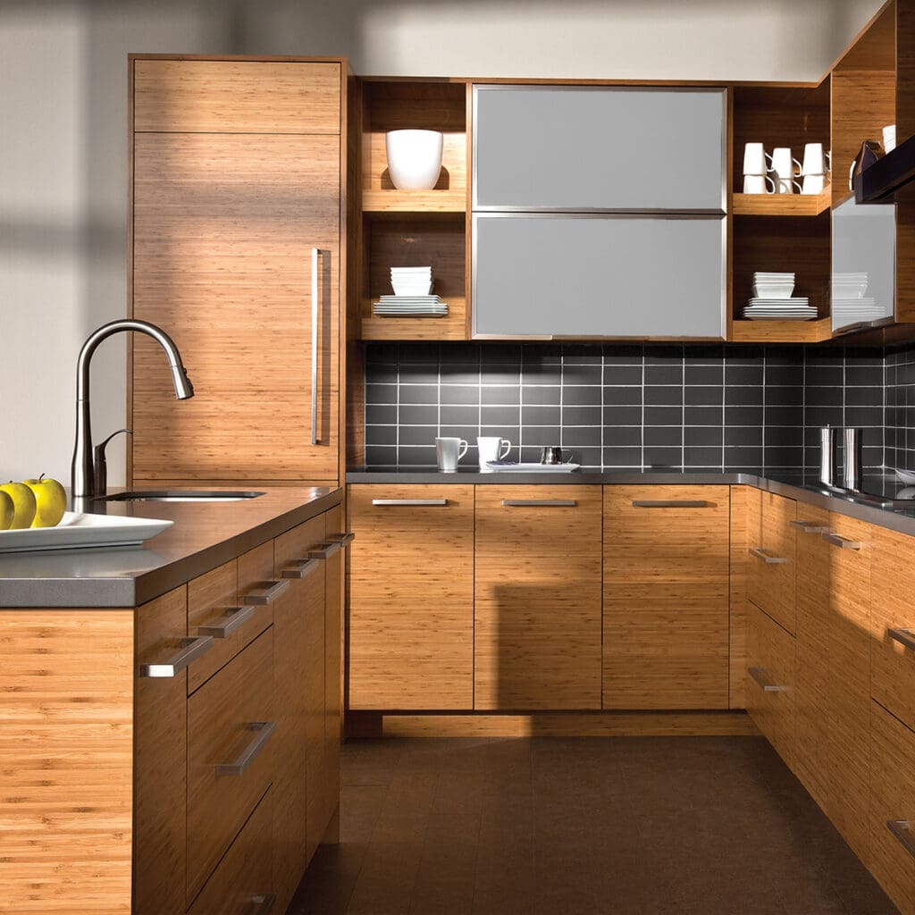 Dura Supremem Bamboo Kitchen Cabinet Square