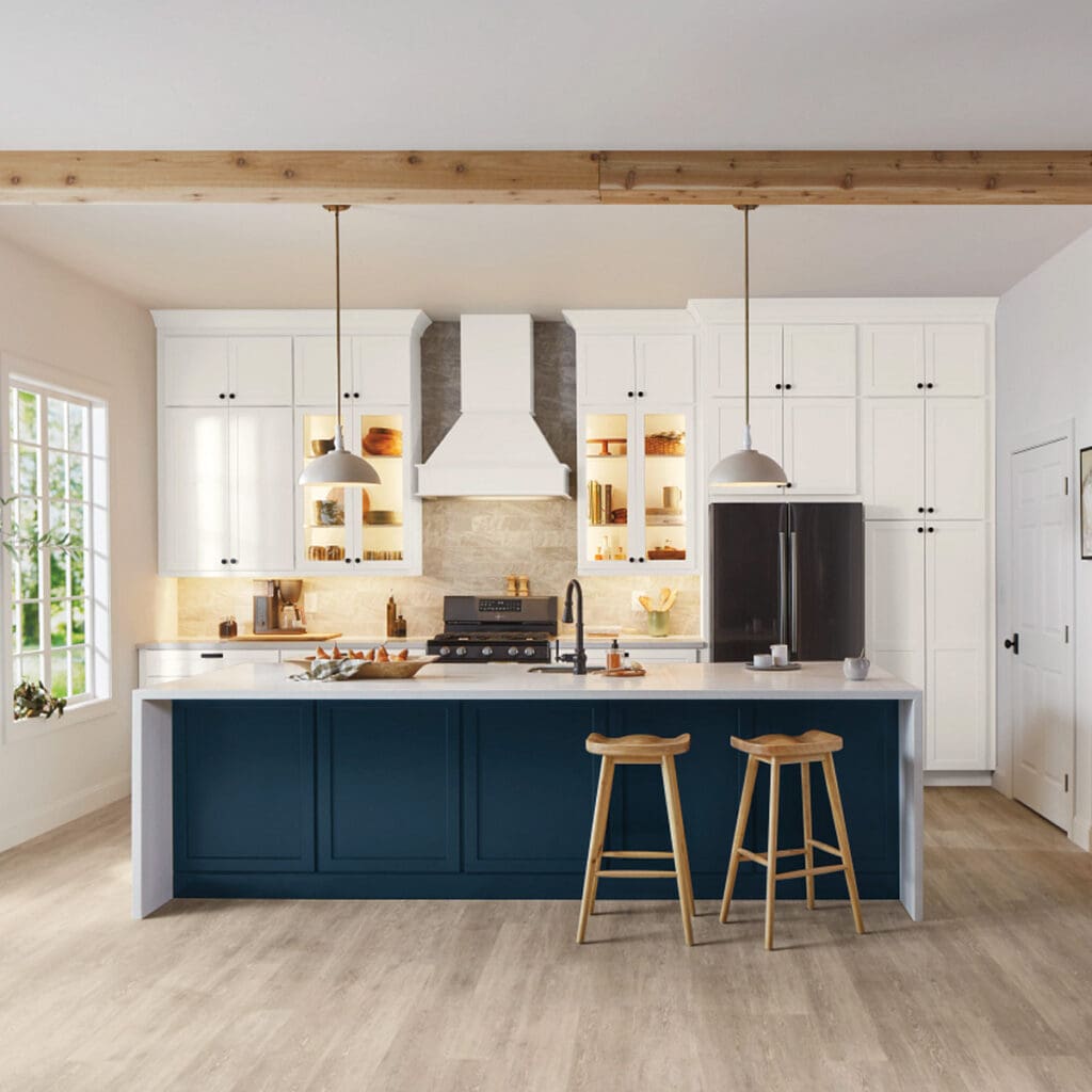 Mantra Omni Snow Blue Brown Kitchen SQ