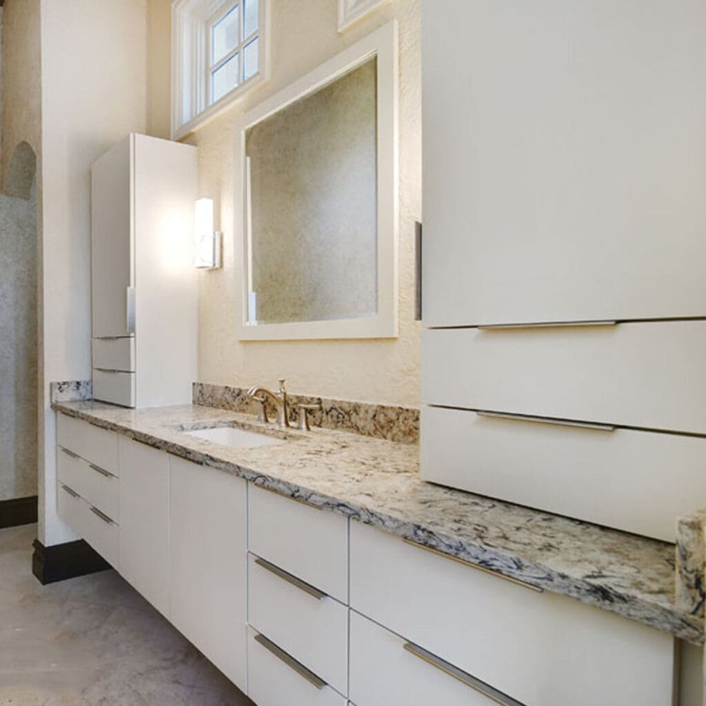 Omega Modern Bathroom Slab Cabinets