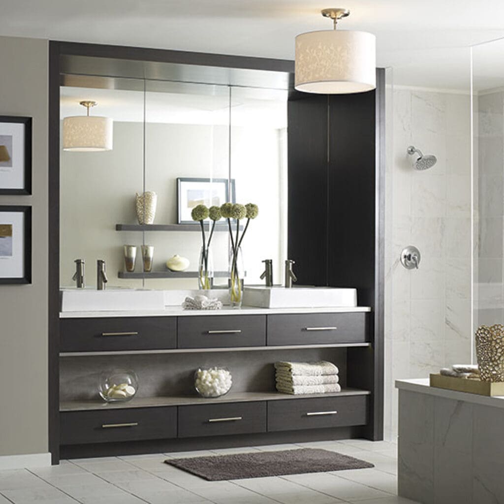 Omega Modern Walnut Bathroom Vanity