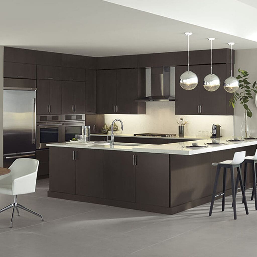 Omega Wenge Contemporary Dark Brown Kitchen Cabinets