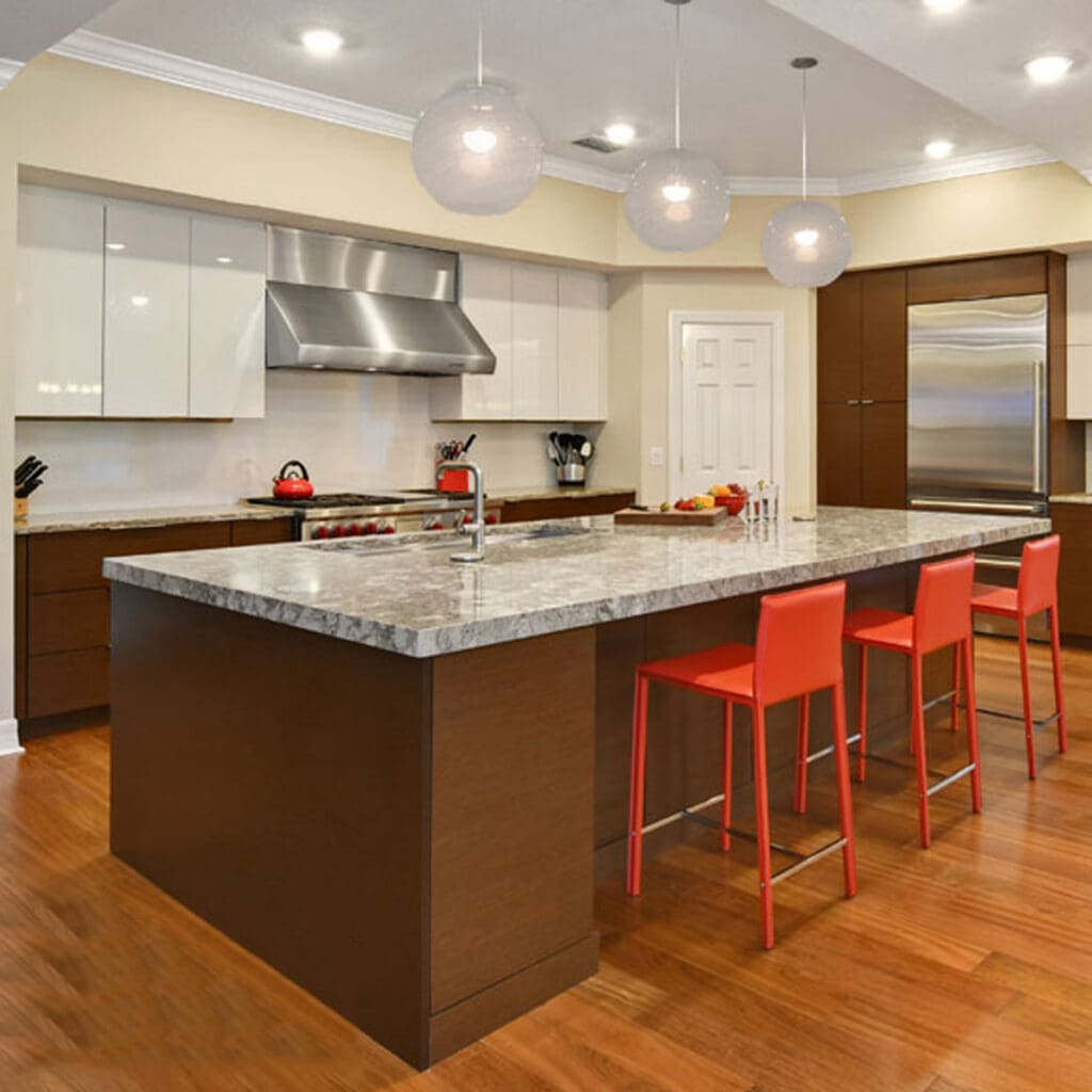 Omega Wenge High Gloss White Kitchen Cabinets