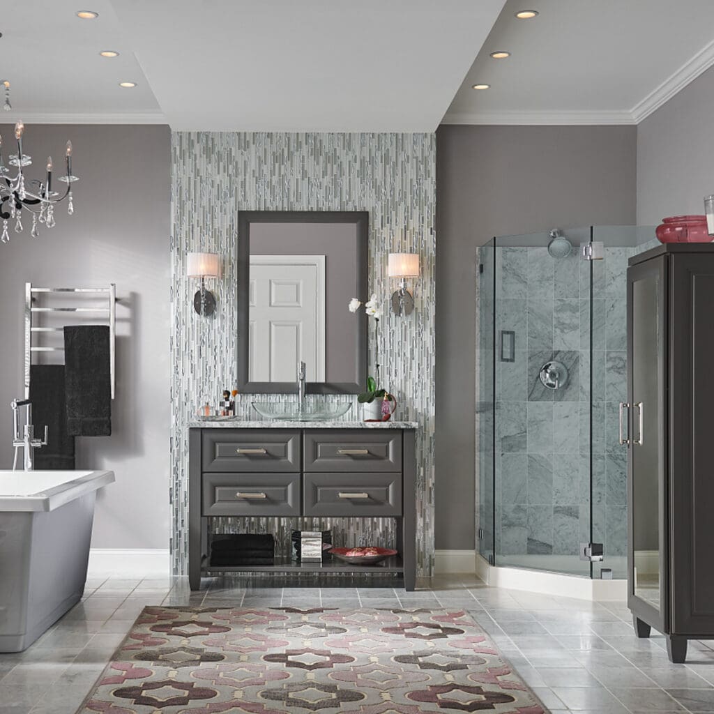 Yorktowne Grey Bathroom Contemporary Bathroom SQ 2