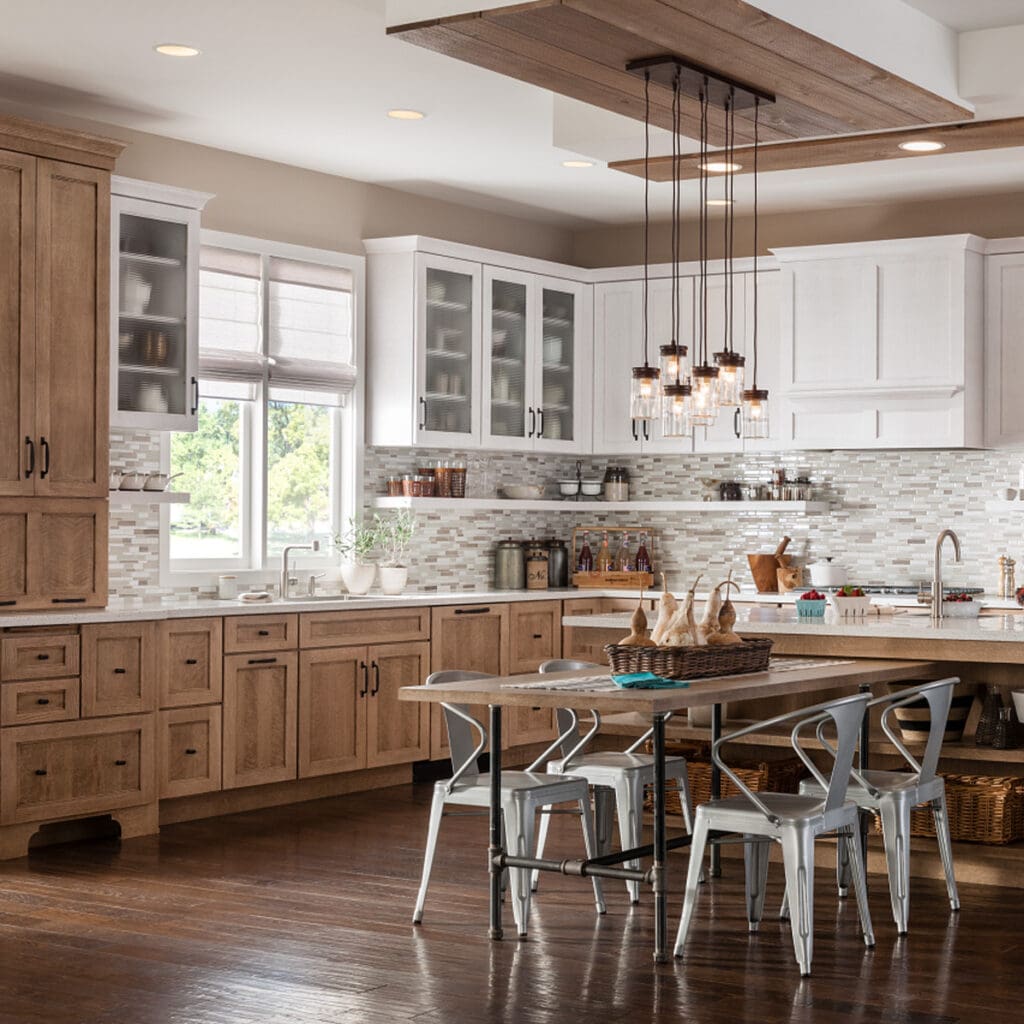 Yorktowne Wood & White Transitional Kitchen SQ