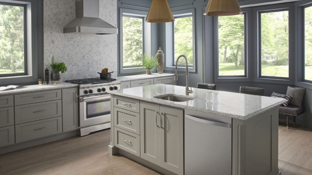 LX Hausys Viatera Grey Kitchen HOR